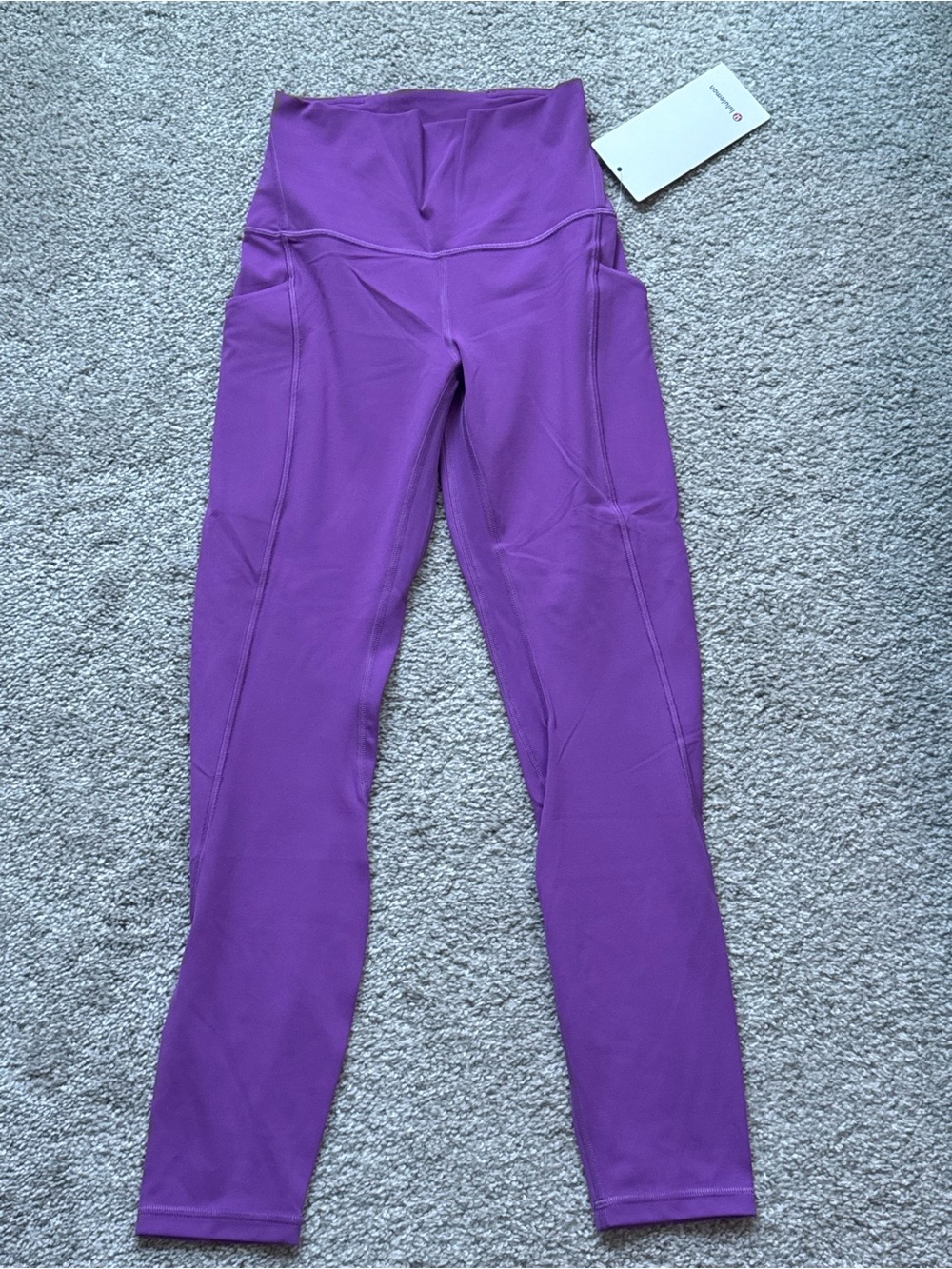 NWT lululemon align HR purple leggings 25” with pockets, size 4